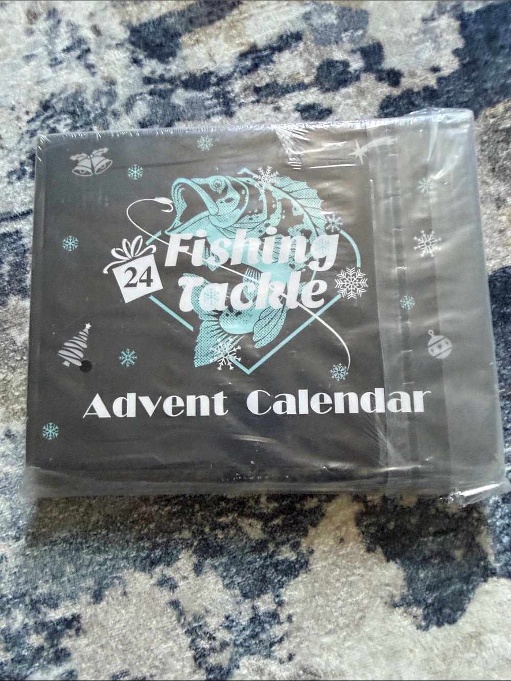 Fishing Tackle Advent Calendar - Black with Teal Accents